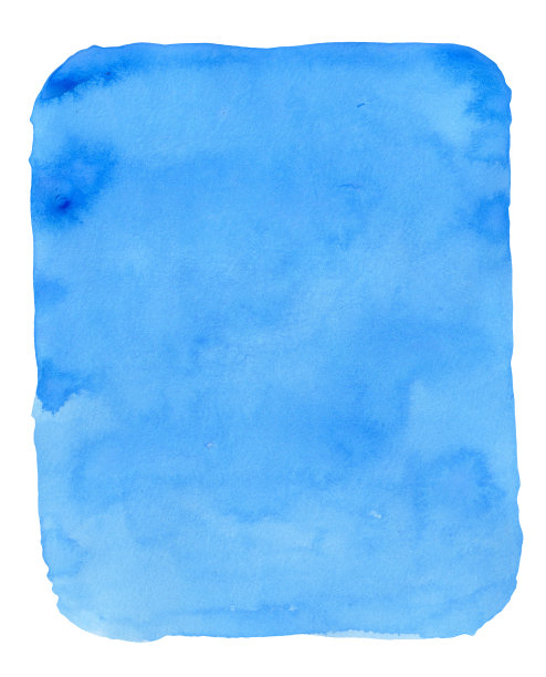 蓝色水彩Bagde图片下载