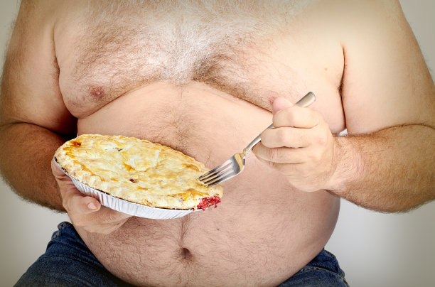 胖懒汉吃了整个派图片下载