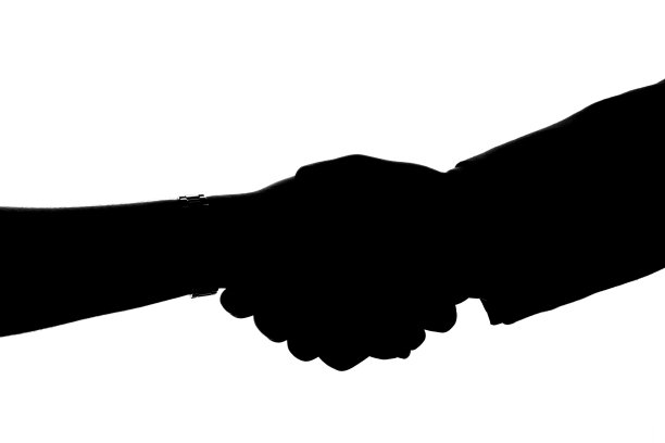 握手轮廓图片下载