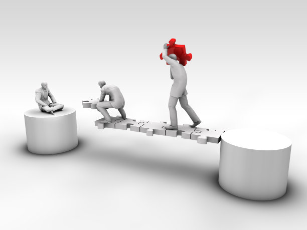 团队合作和益智桥图片下载