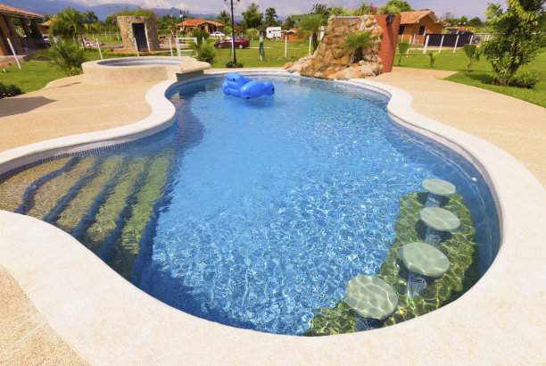 热带度假游泳池图片下载