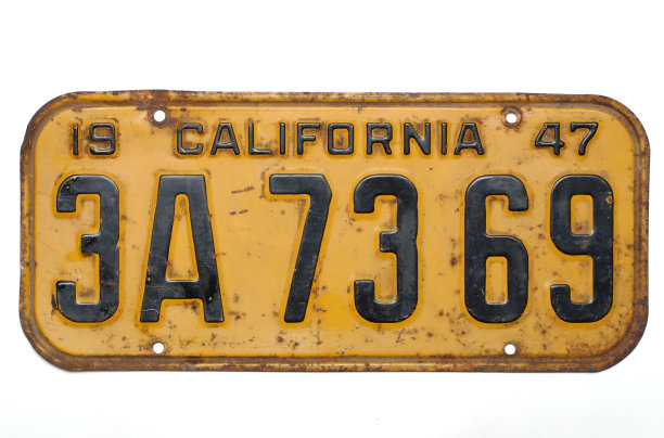 加州牌照，1947年图片下载