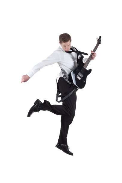 弹奏吉他的商人图片下载