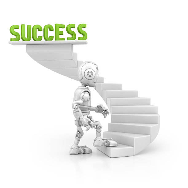 机器人走在成功的路上图片下载