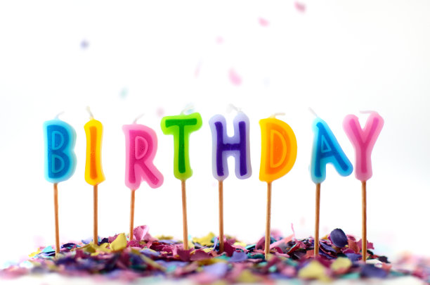 五彩缤纷的生日蜡烛图片下载