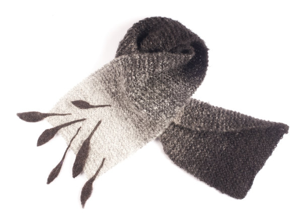 B & W针织羊毛围巾图片下载