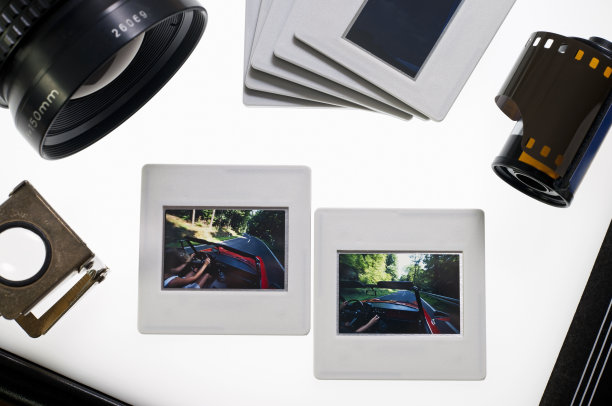 经典的35毫米幻灯片上的灯箱图片下载