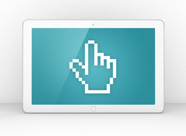 3D平板电脑-手光标图标图片下载