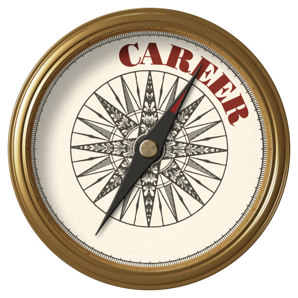 指南针与剪切路径指向职业图片下载