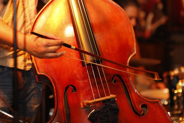 上台的大提琴演奏家图片下载