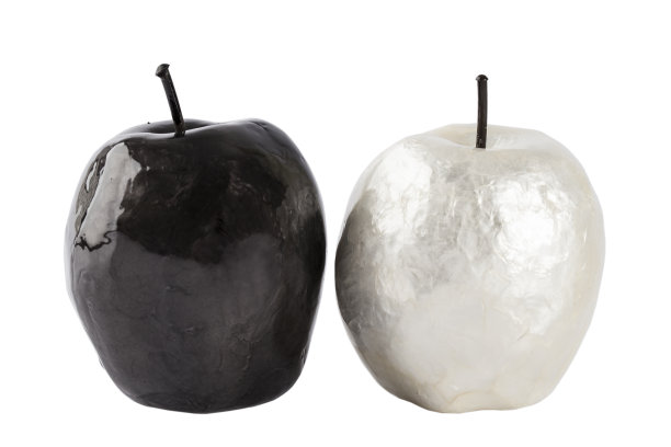 黑白色两个苹果图片下载