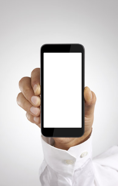 手持智能手机(剪切路径)图片下载