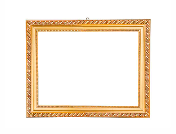 金木相框孤立在白色图片下载