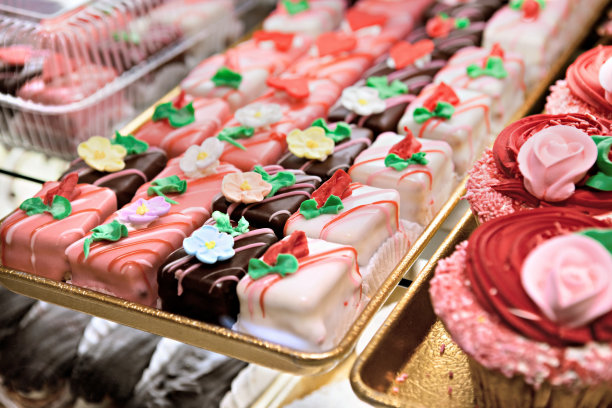 展出的装饰蛋糕图片下载