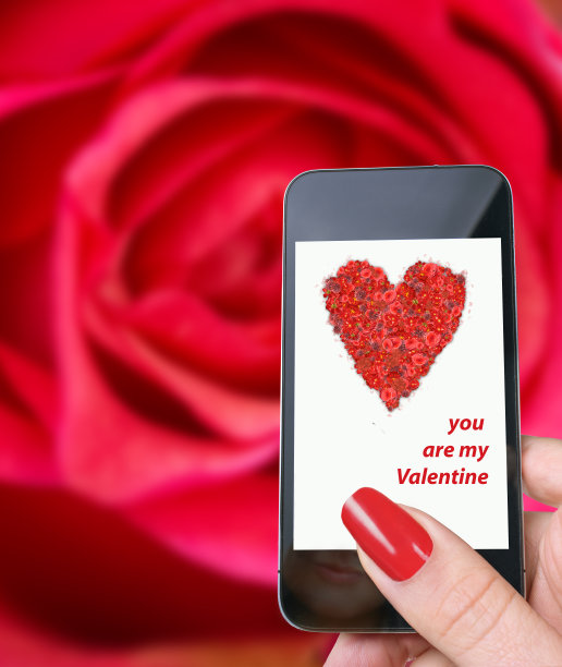 智能手机上的情人短信图片下载