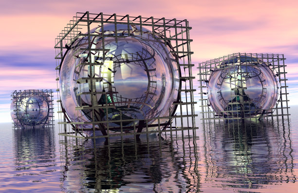 3关在笼子里的球图片下载