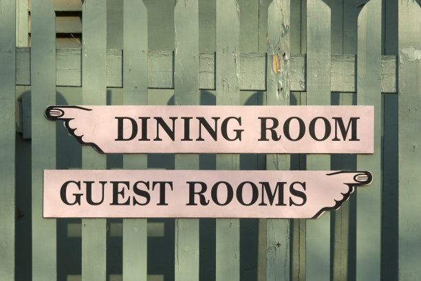 老式的床和早餐招牌图片下载