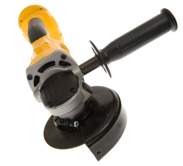 无绳磨床，金属加工工具。孤立的图片下载