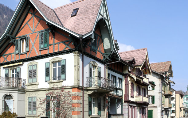 瑞士伯尔尼坎顿因特拉肯的建筑图片下载