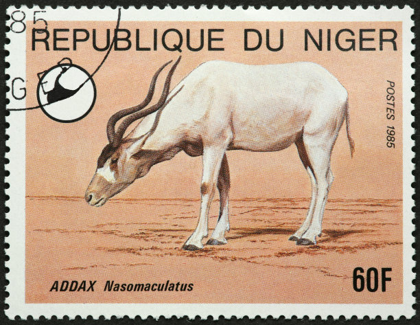 阿达克斯羚羊在尼日尔邮票上图片下载