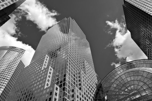 纽约B&W -建筑时代的对比图片下载