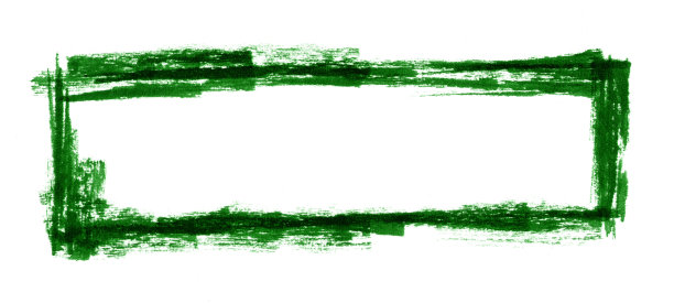 绿色笔触框架孤立的白色背景图片下载
