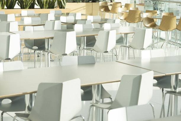 时尚现代的办公餐厅的桌椅图片下载