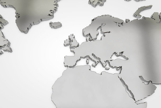 金属世界地图图片下载