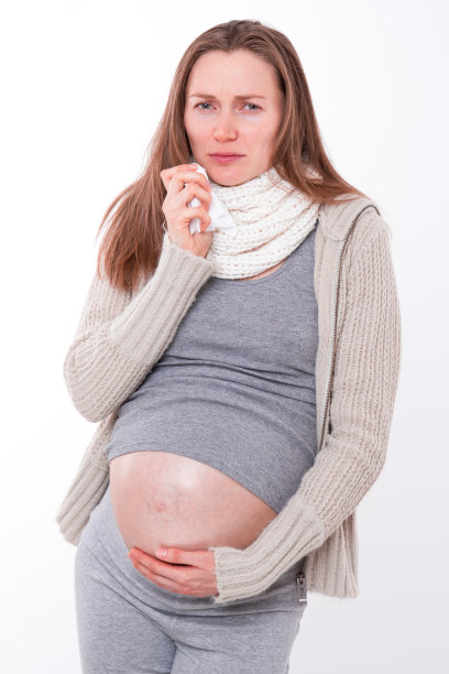 年轻的孕妇得了流感图片下载