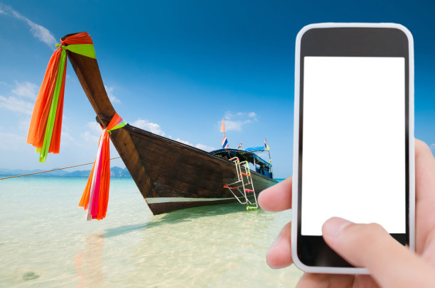 热带海滩背景的智能手机图片下载