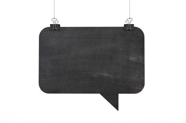 黑板语音泡泡挂在弦上图片下载
