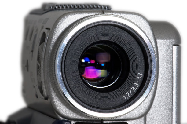 迷你摄像机镜头，特写，孤立图片下载