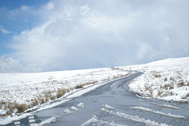 冬季约克郡高沼地的景色图片下载
