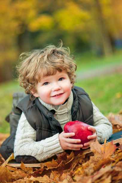 小男孩在户外图片下载