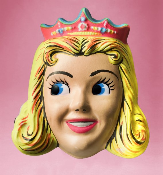 公主戴皇冠万圣节面具素材图片