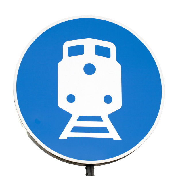 白色的火车停止点标志图片下载