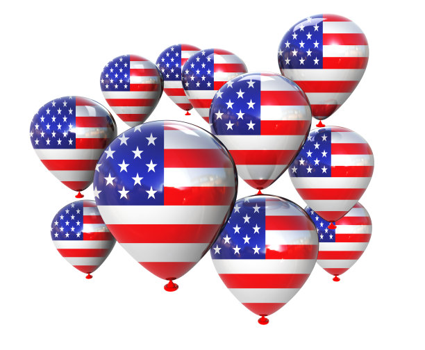 气球上的美国国旗图片下载