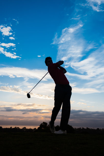 轮廓的高尔夫球手图片下载