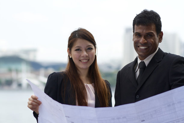 自信的亚洲商业团队。图片下载