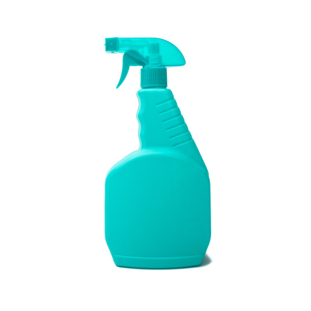 蓝绿色的喷雾瓶。图片下载