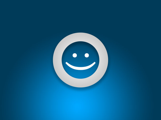 渐变背景上的笑脸图片下载