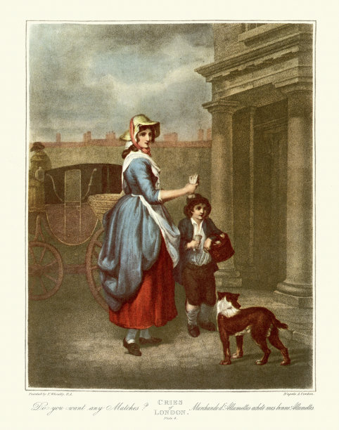 伦敦叫卖火柴的人素材图片