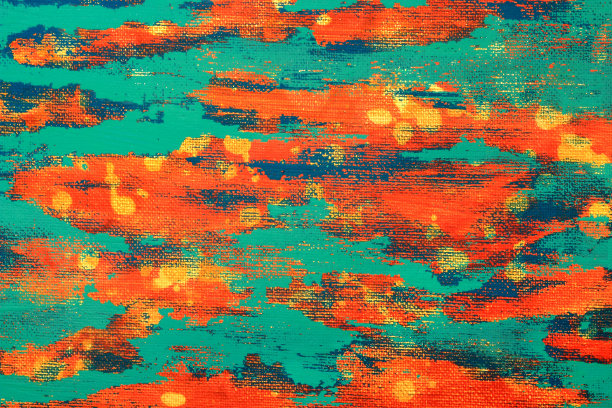 画布上的背景是橙色、绿松石色和黄色图片下载