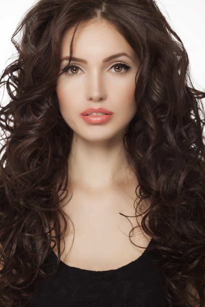 灯光背景下的美女图片下载