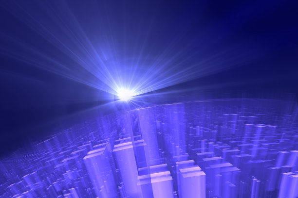 摩天大楼的星球-抽象的未来主义背景图片下载