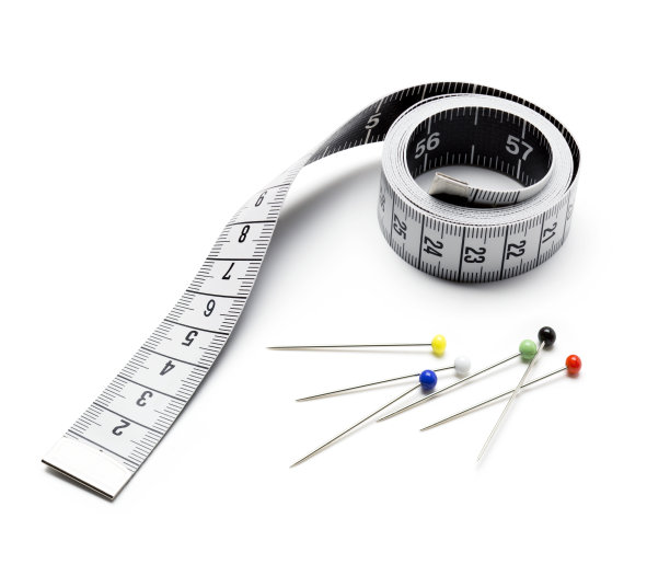 用彩色别针卷尺测量图片下载