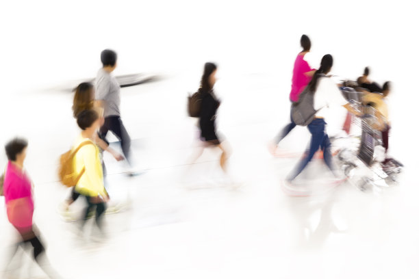 一组运动模糊，无法辨认的人图片下载