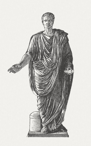 《盖乌斯·朱利叶斯·凯撒》(公元前100年-公元前44年)，出版于1881年图片下载