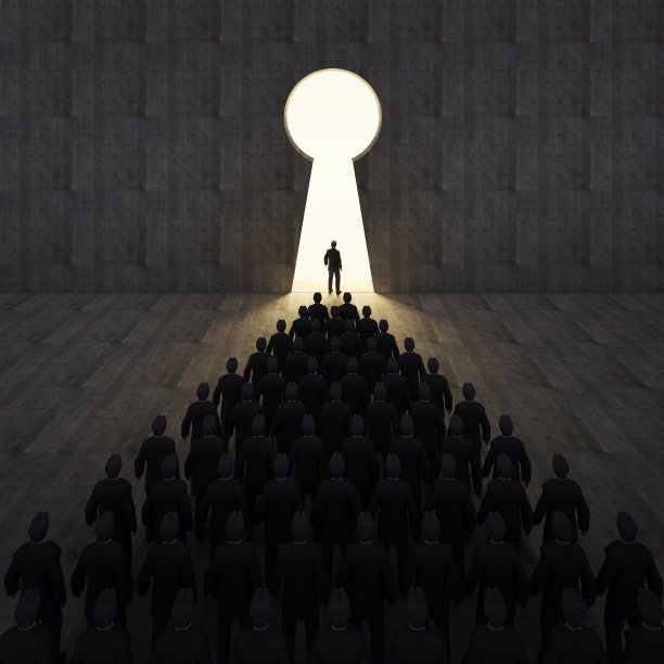 商家门前钥匙洞门概念。图片下载