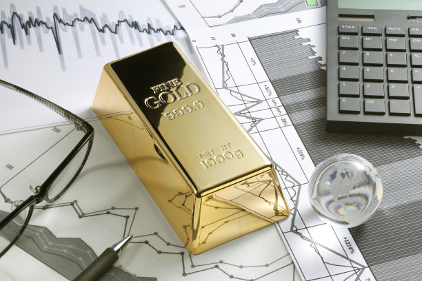 金条上的股票和股票走势图图片下载